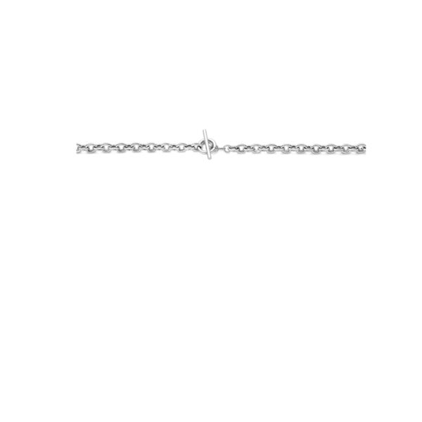 collier 6 mm 42 cm kapittelslot zilver gerhodineerd - Afbeelding 3