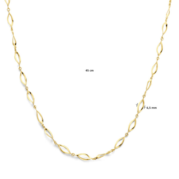 collier 6,5 mm 45 cm 14K geelgoud - Afbeelding 4