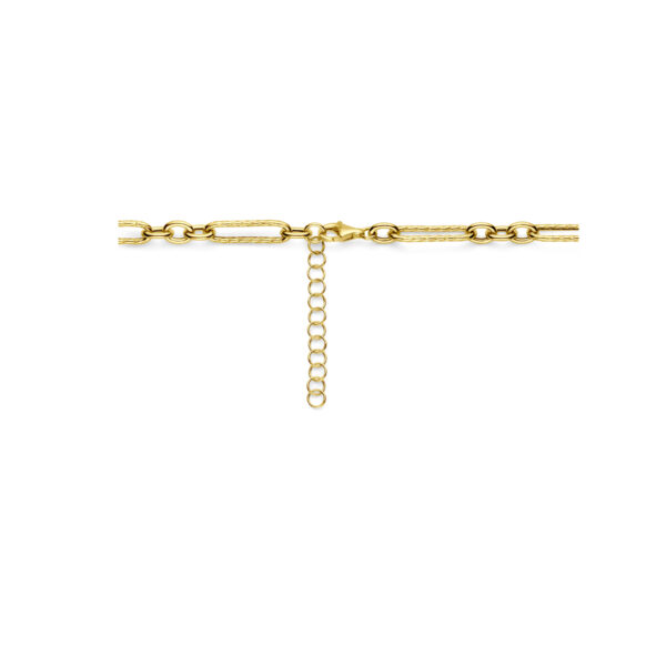 collier 7,5 mm 43 + 5 cm 3 micron zilver verguld (geel) - Afbeelding 3