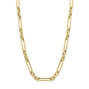 collier 7,5 mm 43 + 5 cm 3 micron zilver verguld (geel)