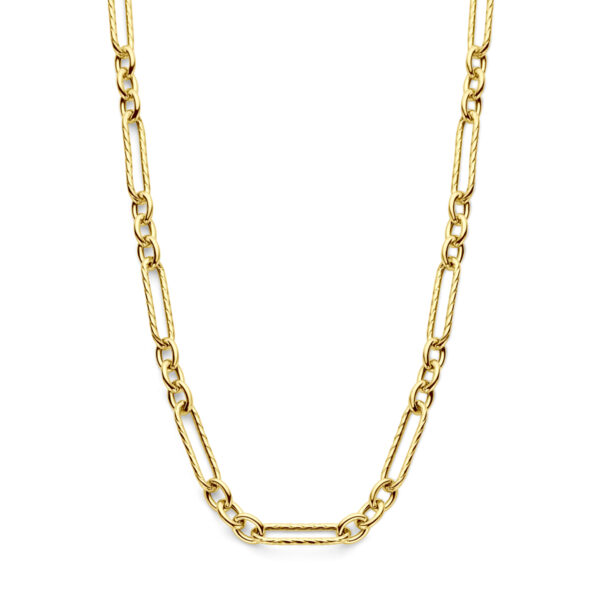 collier 7,5 mm 43 + 5 cm 3 micron zilver verguld (geel)