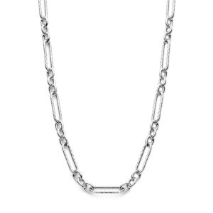 collier 7,5 mm 43 + 5 cm zilver gerhodineerd