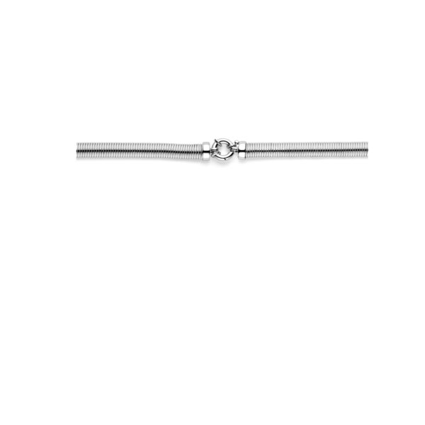 collier 8,0 mm 45 cm met groot springslot zilver gerhodineerd - Afbeelding 3