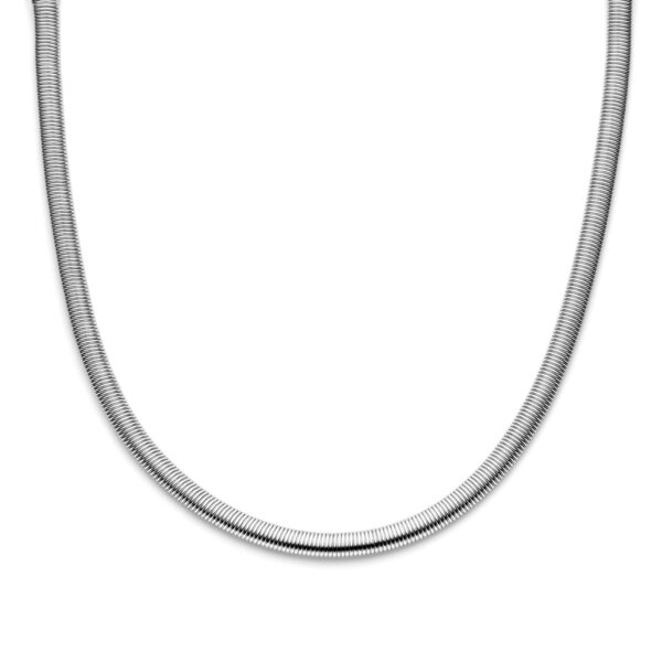 collier 8,0 mm 45 cm met groot springslot zilver gerhodineerd