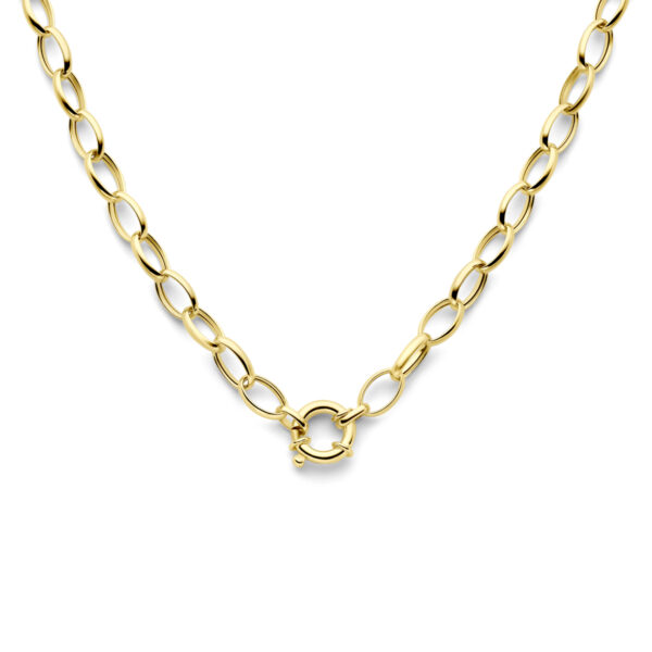 collier 8,3 mm 45 cm met groot springslot 3 micron zilver verguld (geel)