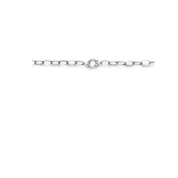 collier 8,3 mm 45 cm met groot springslot zilver gerhodineerd - Afbeelding 3