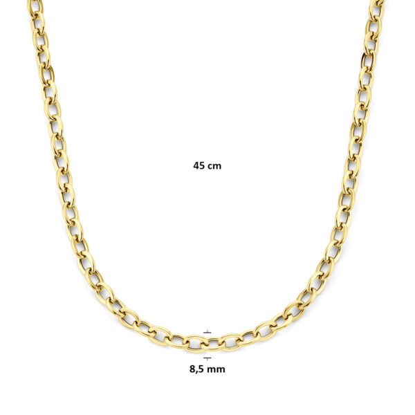 collier 8,5 mm 45 cm 14K geelgoud - Afbeelding 4