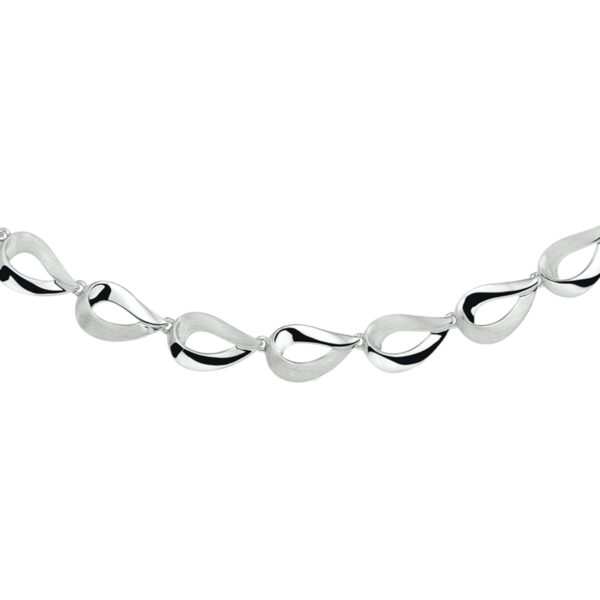 collier 9 mm 42 + 4 cm zilver gerhodineerd