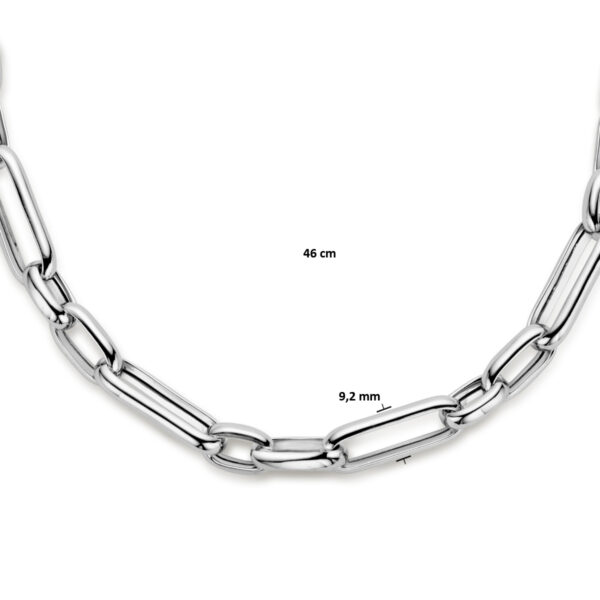 collier 9,2 mm  46 cm zilver gerhodineerd - Afbeelding 4