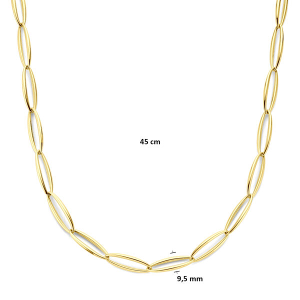 collier 9,5 mm 45 cm 14K geelgoud - Afbeelding 4