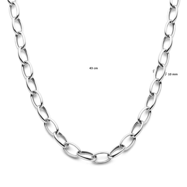 collier anker 10 mm 43 cm zilver gerhodineerd - Afbeelding 4