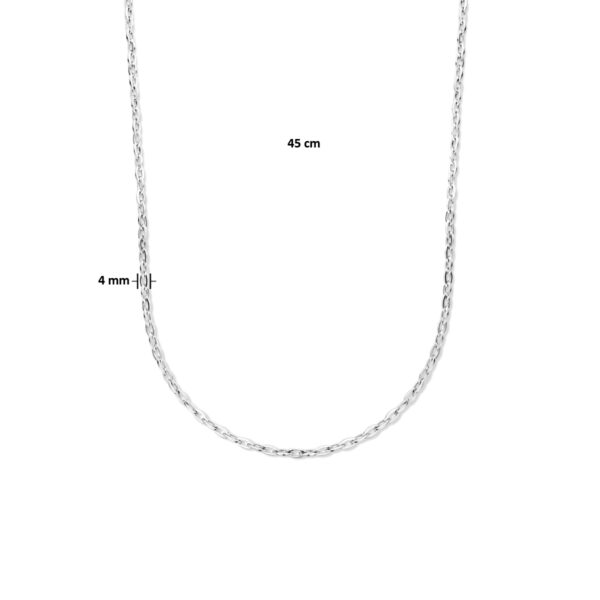 collier anker 4,0 mm 45 cm zilver gerhodineerd - Afbeelding 4
