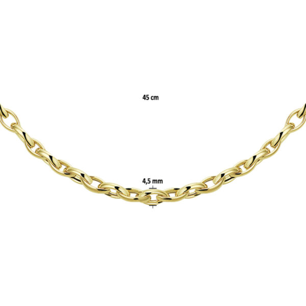 collier anker 4,5 mm 45 cm 14K geelgoud - Afbeelding 2