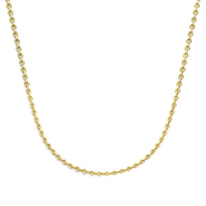 collier anker 4,5 mm 45 cm Silgold (geel met zilverkern)