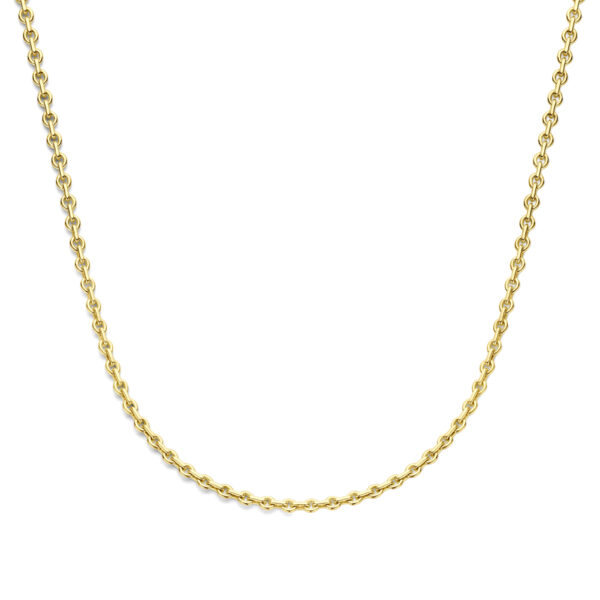 collier anker 4,5 mm 45 cm Silgold (geel met zilverkern)