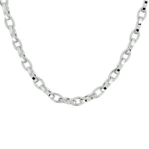 collier anker 5,2 mm 45 cm zilver gerhodineerd