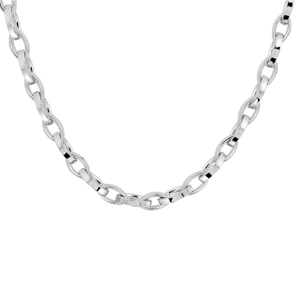 collier anker 5,2 mm 45 cm zilver gerhodineerd