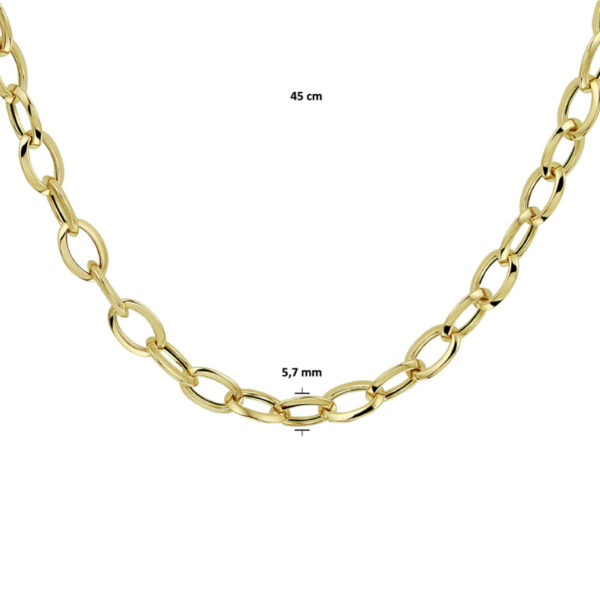 collier anker 5,7 mm 45 cm 14K geelgoud - Afbeelding 4
