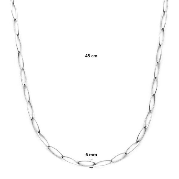 collier anker 6 mm 45 cm zilver gerhodineerd - Afbeelding 4