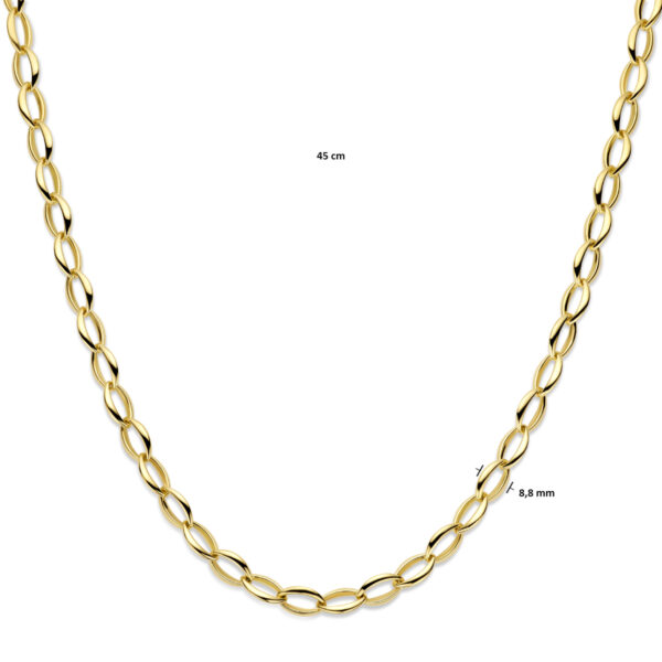 collier anker 8,8 mm 45 cm 14K geelgoud - Afbeelding 4