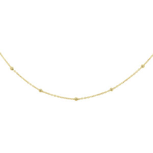 collier anker bolletjes 1,0 mm 41 - 43 - 45 cm 14K geelgoud