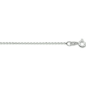 collier anker gediamanteerd 1,1 mm 41 + 4 cm 14K witgoud