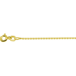 collier anker gediamanteerd 1,1 mm 41 + 4 cm 3 micron zilver verguld (geel)