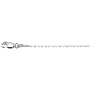 collier anker gediamanteerd 1,1 mm 41 + 4 cm zilver wit