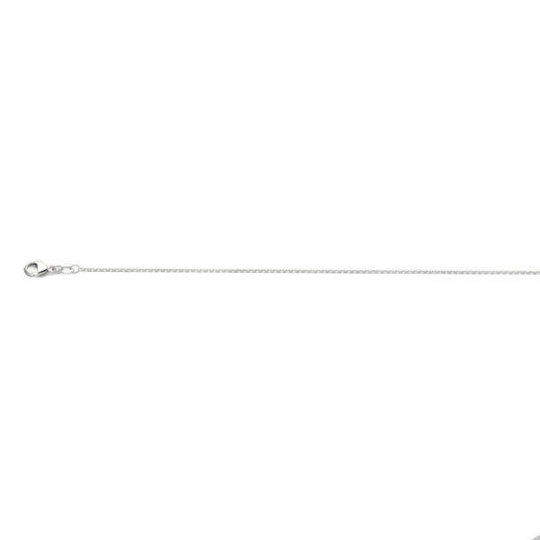collier anker gediamanteerd 1,1 mm 41 - 43 - 45 cm 18K witgoud - Afbeelding 3