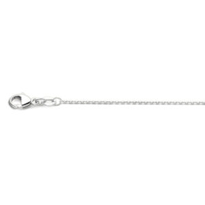collier anker gediamanteerd 1,1 mm 41 - 43 - 45 cm 18K witgoud