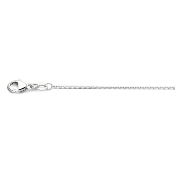 collier anker gediamanteerd 1,1 mm 41 - 43 - 45 cm 18K witgoud