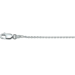 collier anker gediamanteerd 1,3 mm 41 + 4 cm zilver wit