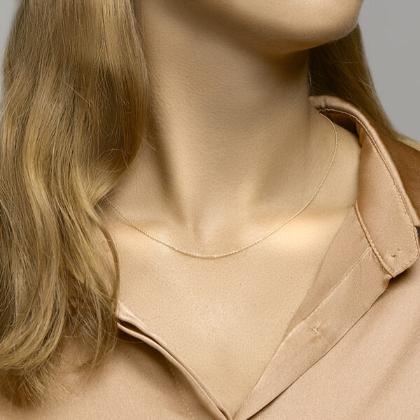 collier anker plat 1,1 mm 41 + 4 cm 3 micron zilver verguld (geel) - Afbeelding 2
