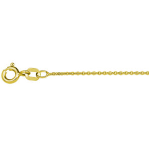 collier anker plat 1,1 mm 41 + 4 cm 3 micron zilver verguld (geel)