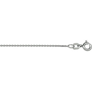 collier anker plat 1,2 mm 41 + 4 cm zilver gerhodineerd
