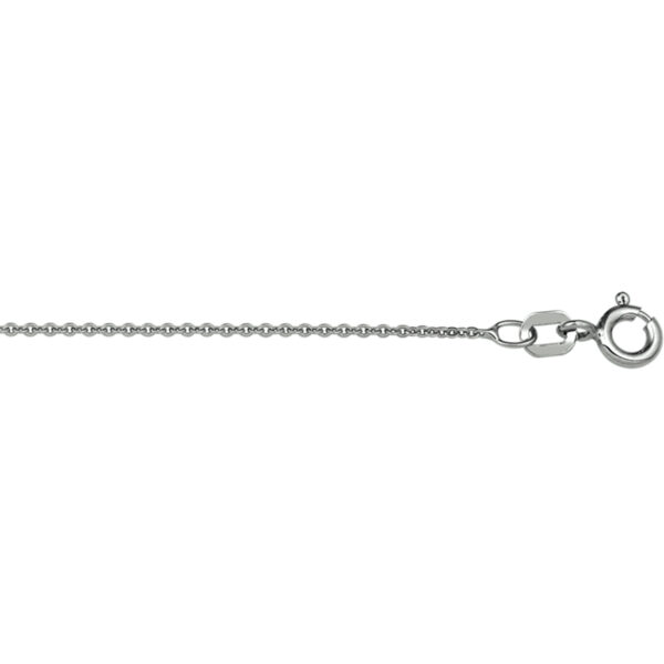 collier anker plat 1,2 mm 41 + 4 cm zilver gerhodineerd