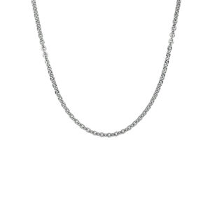 collier anker plat 1,4 mm 41 + 4 cm zilver gerhodineerd