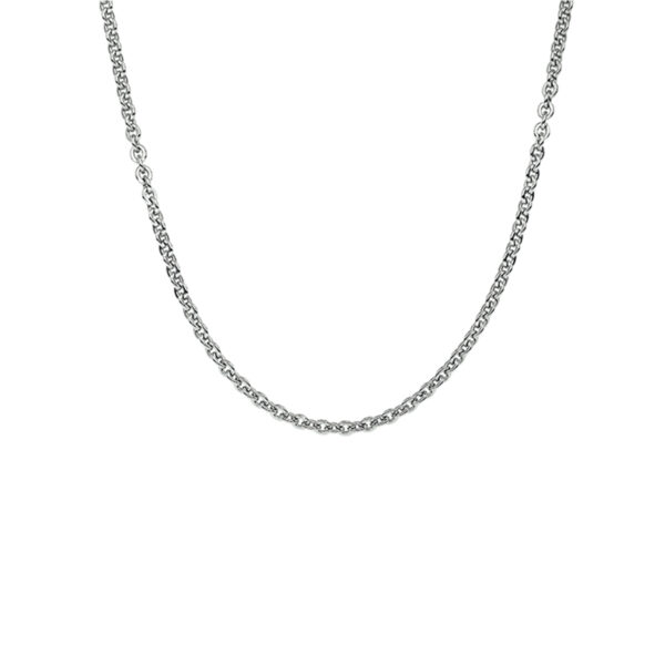 collier anker plat 1,4 mm 41 + 4 cm zilver gerhodineerd