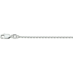 collier anker plat 1,6 mm 41 + 4 cm zilver gerhodineerd