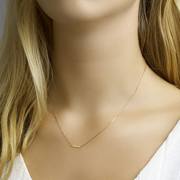 collier balkje 1,0 mm 41 + 4 cm 14K geelgoud - Afbeelding 2