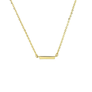 collier balkje 1,0 mm 41 + 4 cm 14K geelgoud