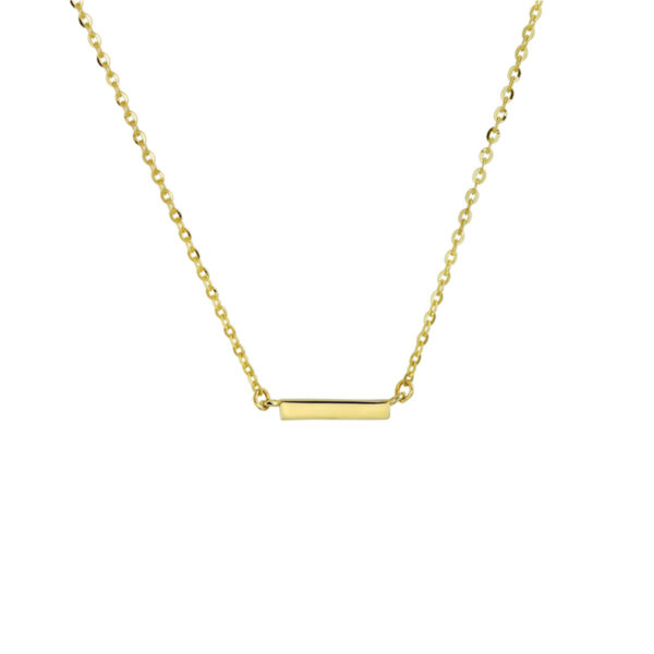collier balkje 1,0 mm 41 + 4 cm 14K geelgoud