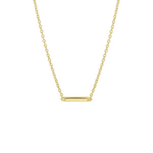 collier balkje 41 + 4 cm zilver verguld (geel)