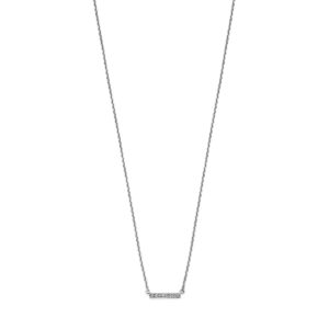 collier balkje diamant 0.04ct h si 42 – 45 cm 14K witgoud