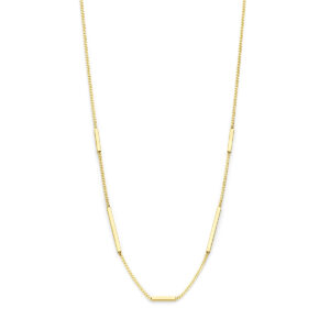 collier balkjes 40 – 42 – 44 cm 14K geelgoud