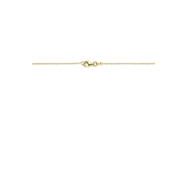 collier blauw en groen kwartsiet 45 cm 14K geelgoud - Afbeelding 3