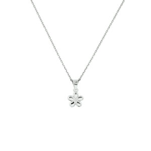 collier bloem 1,1 mm 36 + 4 cm zilver gerhodineerd