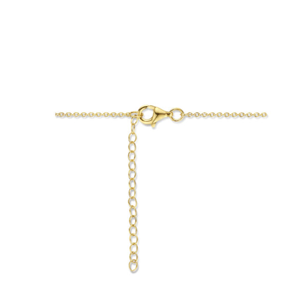 collier bloem 41 + 4 cm zilver verguld (geel) - Afbeelding 3
