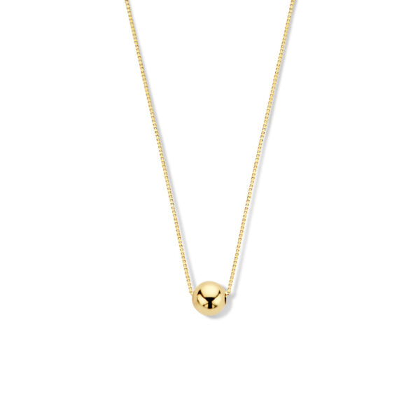 collier bol 0,5 mm 40 + 1,5 cm 14K geelgoud
