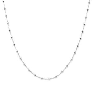 collier bolletjes 2,5 mm 40 + 4 cm zilver gerhodineerd